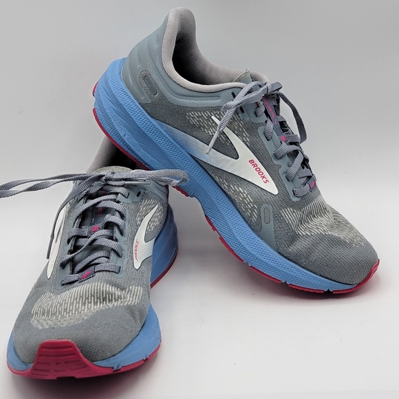 Brooks Shoes - Brooks Women's Gray and Blue Running Shoes Size 8.5 #1672